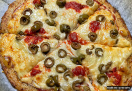 פיצה חלבון מבצק טונה ללא גלוטן